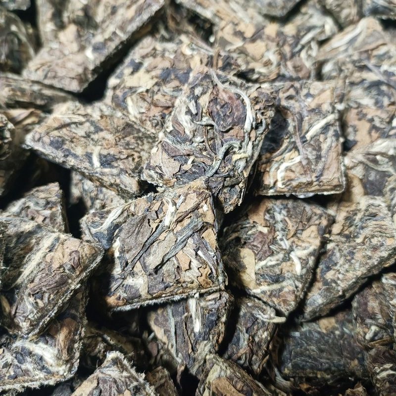 福鼎老白茶小方砖 陈年寿眉紧压 250g 细节图1