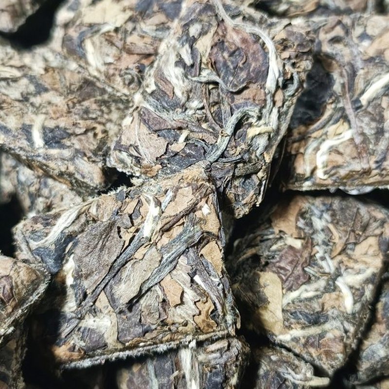 福鼎老白茶小方砖 陈年寿眉紧压 250g 细节图2